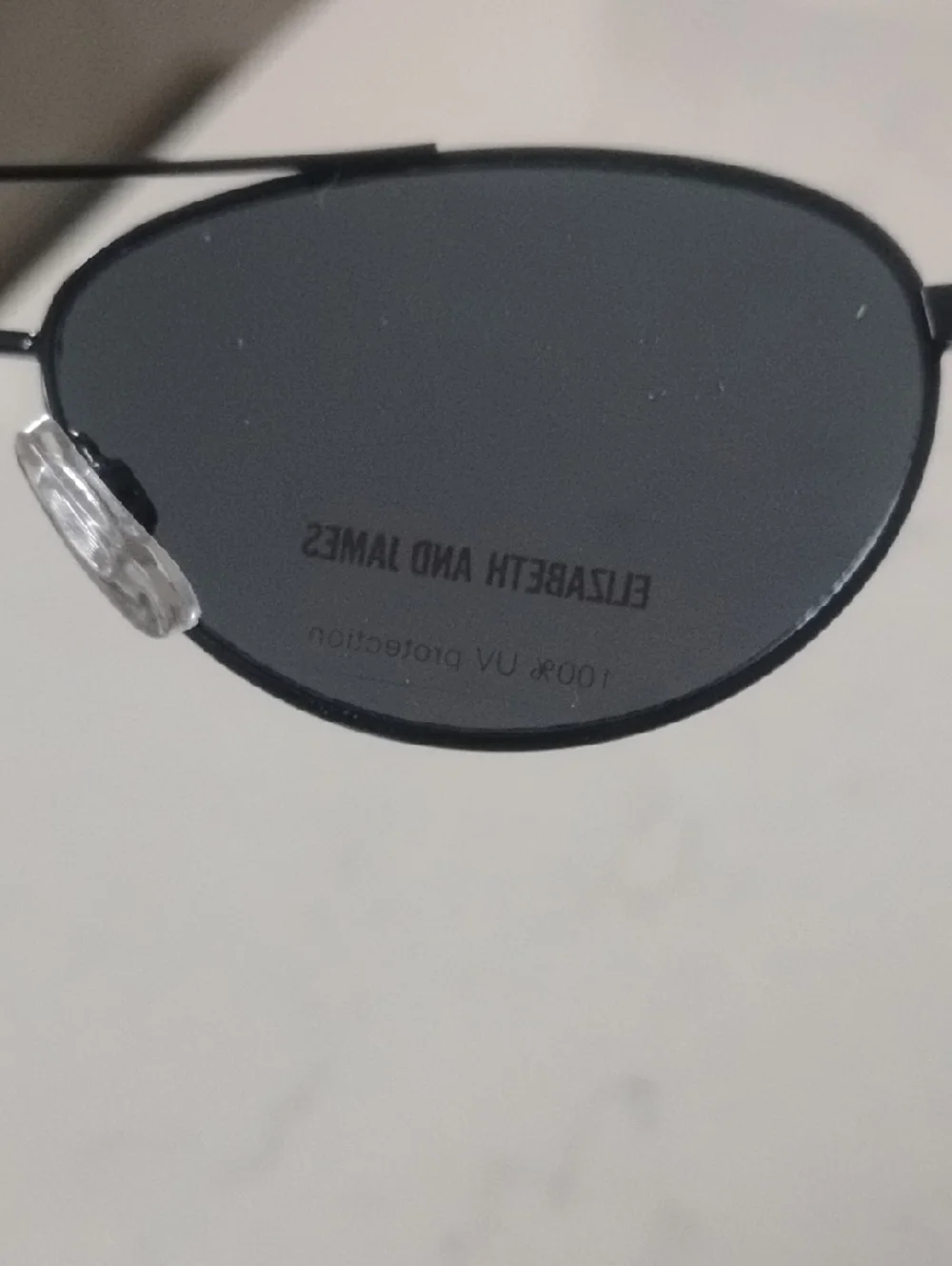 Elizabeth and James Black Slim Oval Sunglasses - Picture 8 of 12